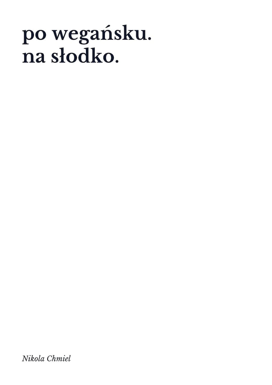 Po wegańsku. Na słodko. Okładka.